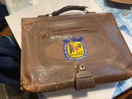 Vintage Schulmappe aus Leder