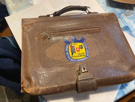 Vintage Schulmappe aus Leder