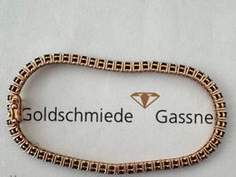 Brilliant Roségold Armband mit schwarzen Diamanten 5,16ct