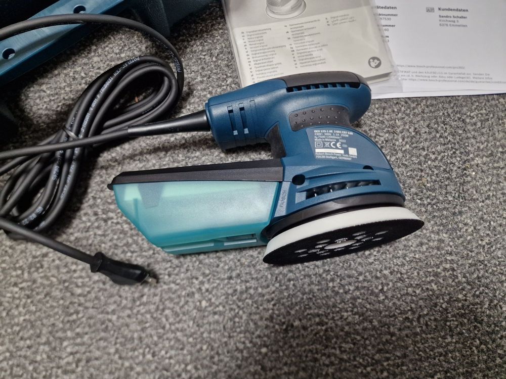 Levigatrice Rotorbitale Bosch GEX 125-1 AE - 250W, Platello 125 Mm, Con Valigetta - Foto 5