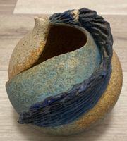 Tongefäss Künstler E. Mira H 14 cm Durchmesser 13.5 cm