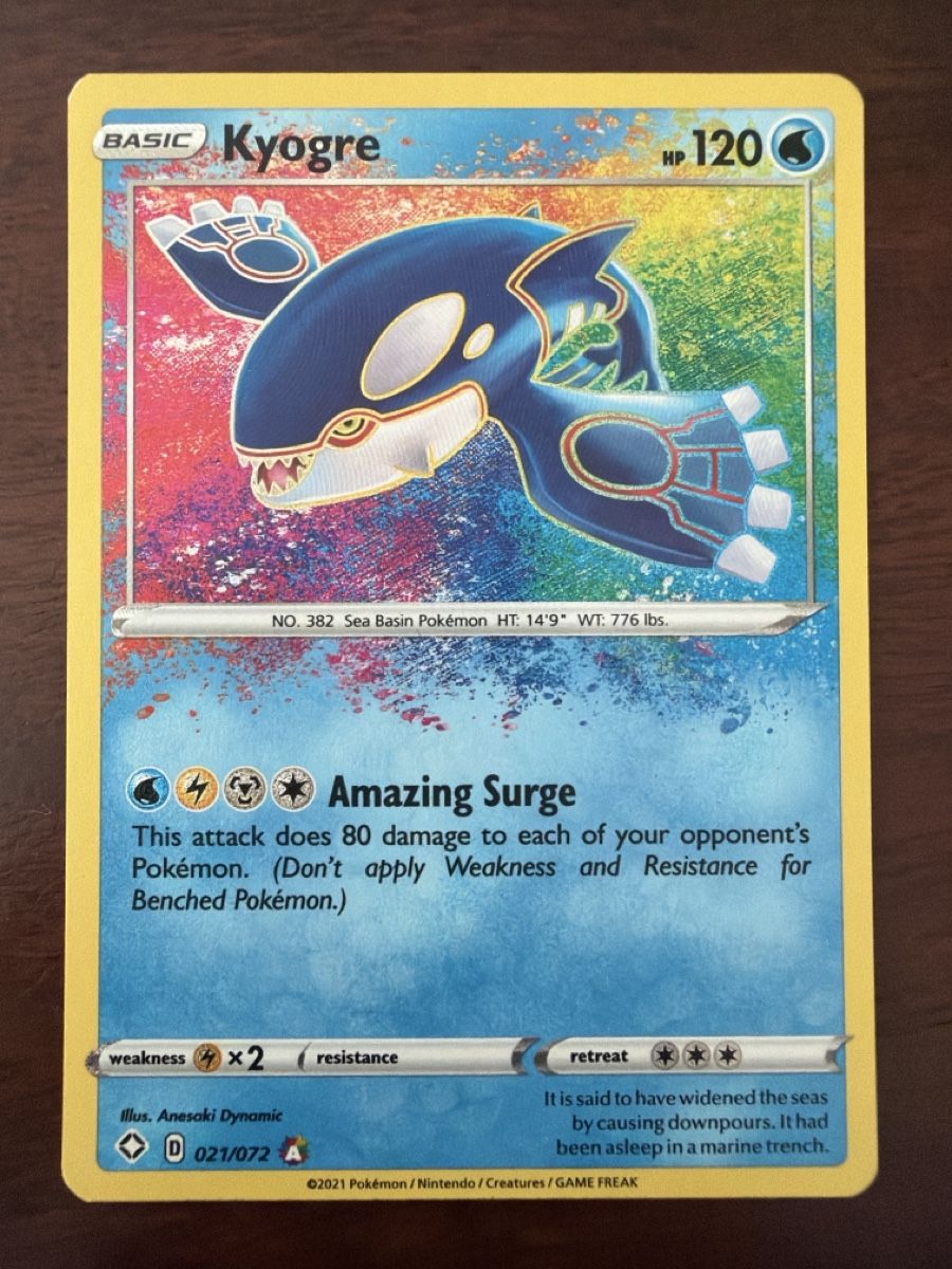 Pokémon Carte collezionabili: Kyogre (SHF 21) – Nuovo (secondo la descrizione) da Emmenbrücke venduto da Pack_Ripper