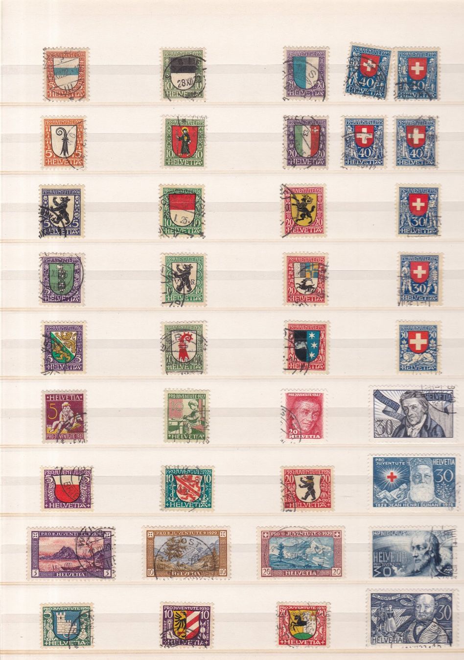 Tutti i francobolli: Pro Juventute Briefmarken-Seiten ab 1918 – Usato da Münchwilen AG venduto da Nesar 1