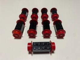 LEGO - 9 - EISENBAHN - ROTE - ACHSEN