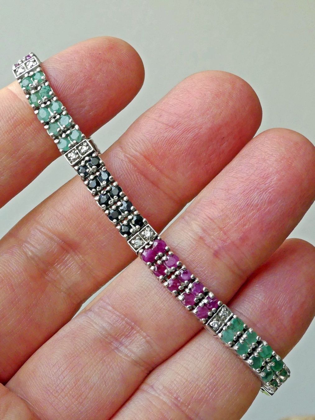 Armbänder & -reifen: Armband Silber 925 Edelsteine – Gebraucht aus Matten b. Interlaken von kero71 2