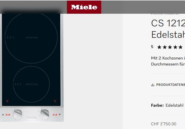 Miele Herde: Miele CS 1212 Induktions-Kochfeld / Plaque à induction – Gebraucht aus Collonges von arashee 2