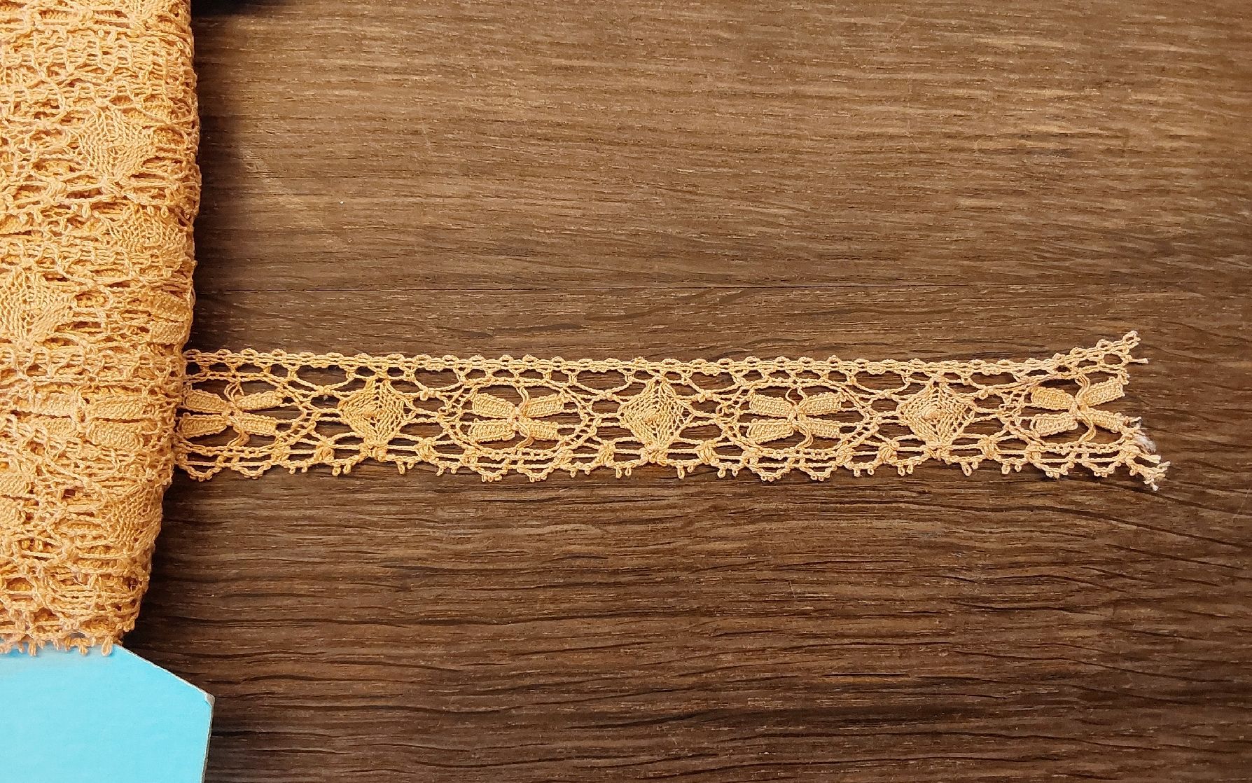 Stoffe: Spitzenband Baumwolle Farbe cognac/caramel – Neu und originalverpackt aus Köniz von scopello12 2