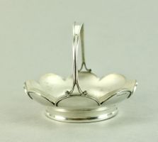 MAPPIN & WEBB, BIRMINGHAM, KL. HENKELKÖRBCHEN/GLASEINLAGE