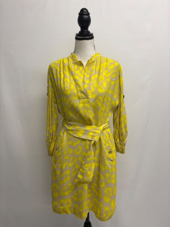 Class Roberto Cavalli Kleid in Gelb/Grau 34 oversize Viskose