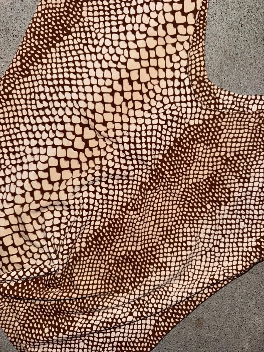 Top: vintage brown snakeskin top – Usato da Oberhofen Thun'see venduto da 61archive 3