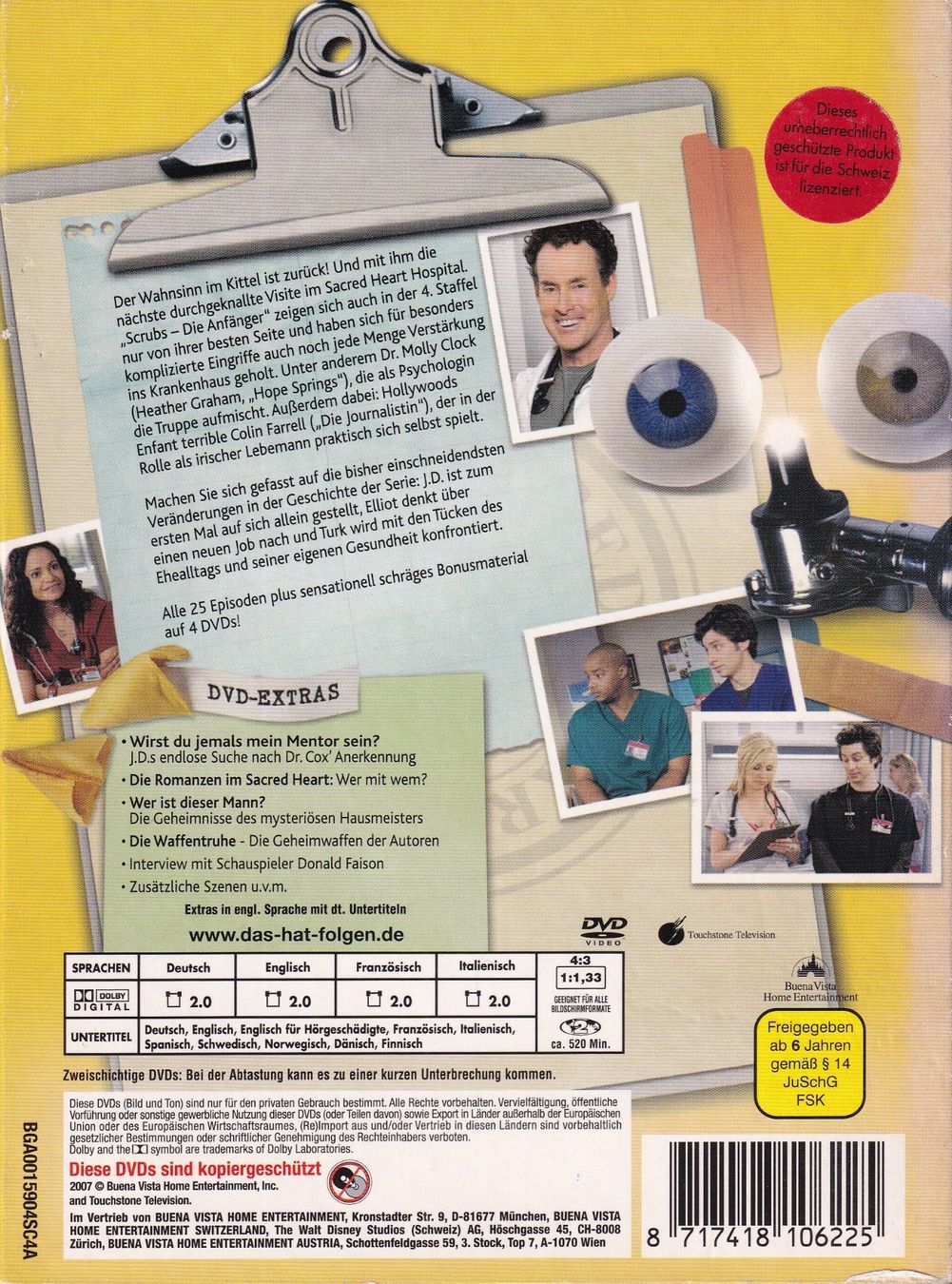 Tutti i DVDs: Scrubs - Die Anfänger - Staffel 4 – Usato da Lausen venduto da Mondeo10628 1