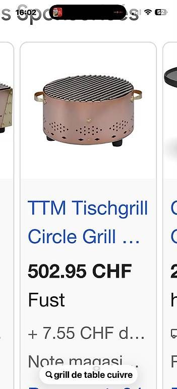 Griglie: Grill de table ou extérieur TTM – Usato da Genolier venduto da Aia 3