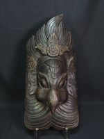 alte Nepal Holzmaske Garuda, Schnitzerei