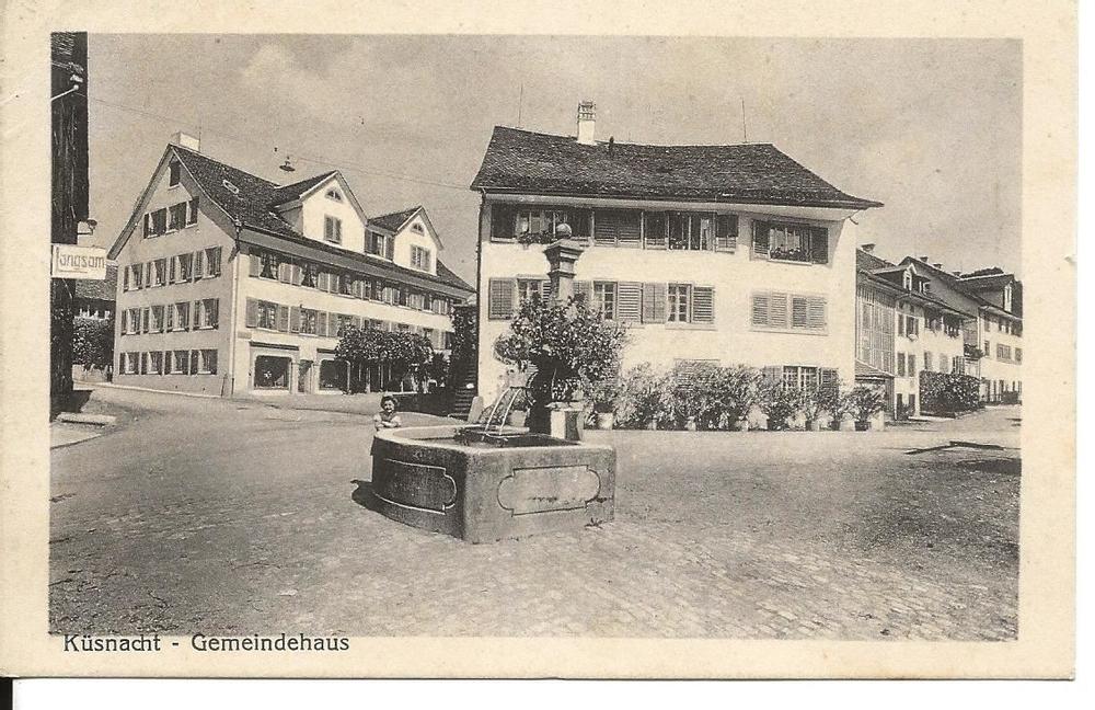 Küsnacht Zh Gemeindehaus Dorfbrunnen1925 Kaufen Auf Ricardo