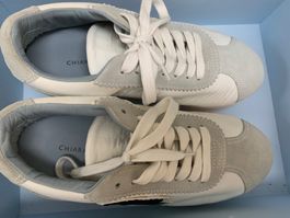 Sneakers white grey size 37platform sole new