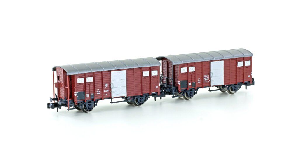 Hobbytrain Modellini di ferrovie: Hobbytrain 24250 SBB K3 2tlg. Güterwagen Set – Nuovo e nell'imballaggio originale da Derendingen venduto da FischertraiNs