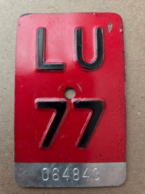 Sachs Ecriteaux: Velonummer LU 77 plaque Velo – D'occasion à Schenkon par Uhu007