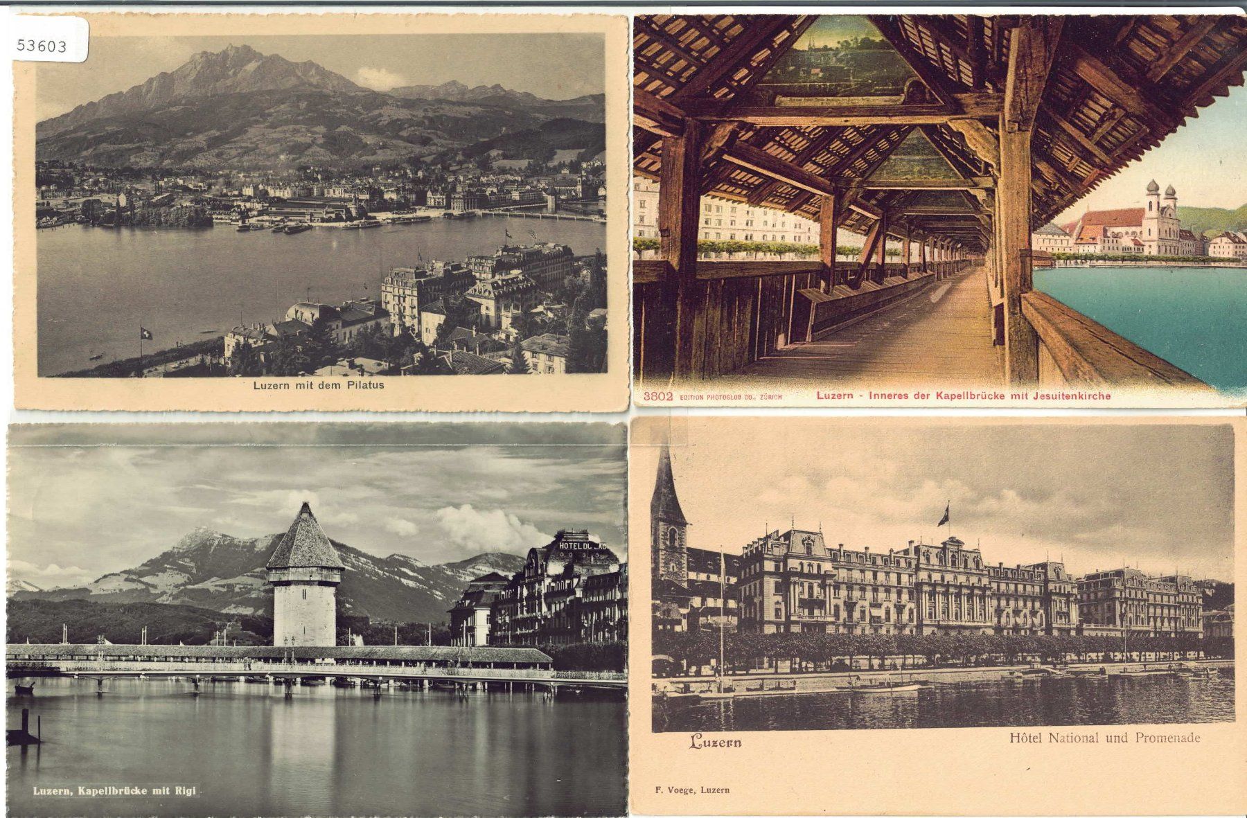 Cartoline postali: 4 AK - Luzern – Usato da Ettingen venduto da Kartenplanet