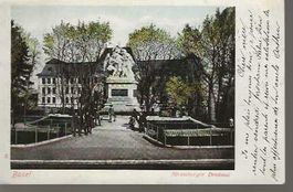 carte postale Basel Strassburger Denkmal