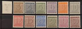 SBZ 1946 Ziffern gezähnt Satz 12 Werte Mi 126-137 X MNH **