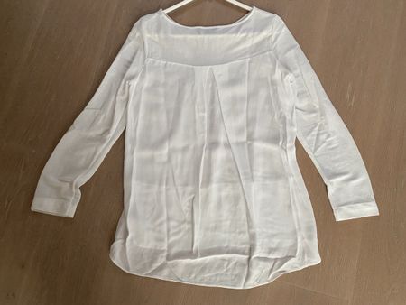 Neuwertige Damen Bluse Langarm Weiss, Grösse S