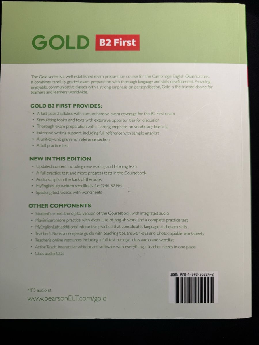 Livres: Gold B2 First Exam Maximiser New Edition Book – D'occasion à Hochdorf par Frogi456 1