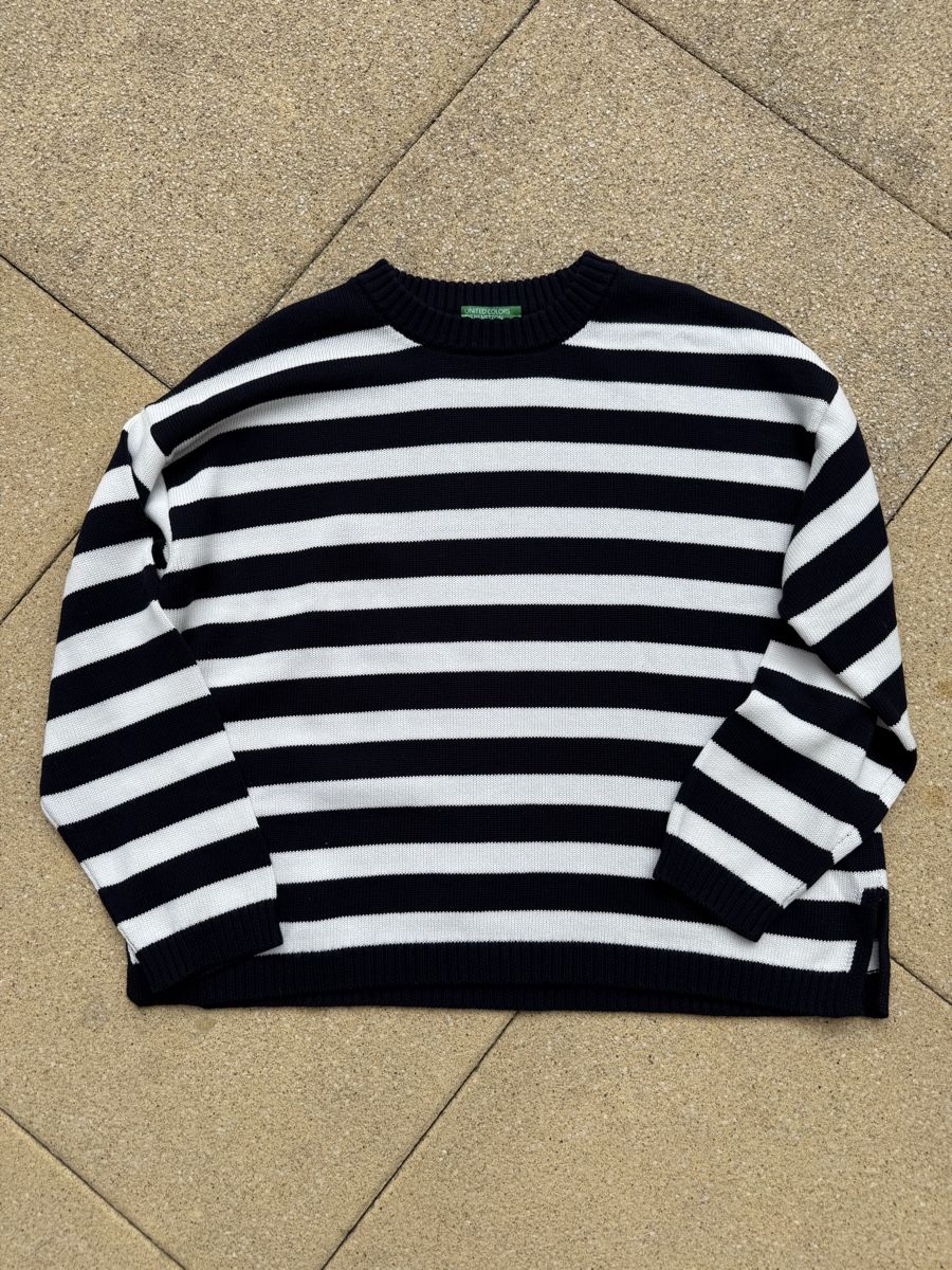 Benetton Pullover & Sweatshirts: Pull Benetton rayé marine  – Neu (gemäss Beschreibung) aus Lausanne 26 von bcavogel