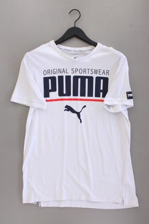 Puma Printshirt Gr. L Kurzarm weiß