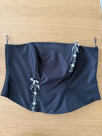 Schwarzes Corset-Top, ideal für den Sommer! Grösse 48