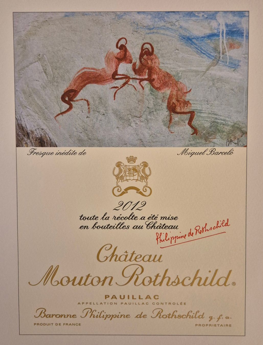 Grafica & Litografie: Mouton Rothschild Litho, 2012, Miguel Barcelò – Usato da Luzern venduto da Louis-XVI