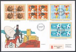 CH: Maxi-Ersttagsbrief Sonderpostmarken ll 1983, gestempelt