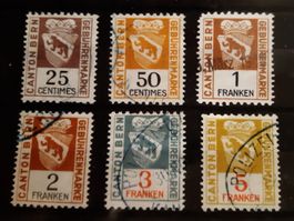6 verschiedene Fiskalmarken Kt. Bern