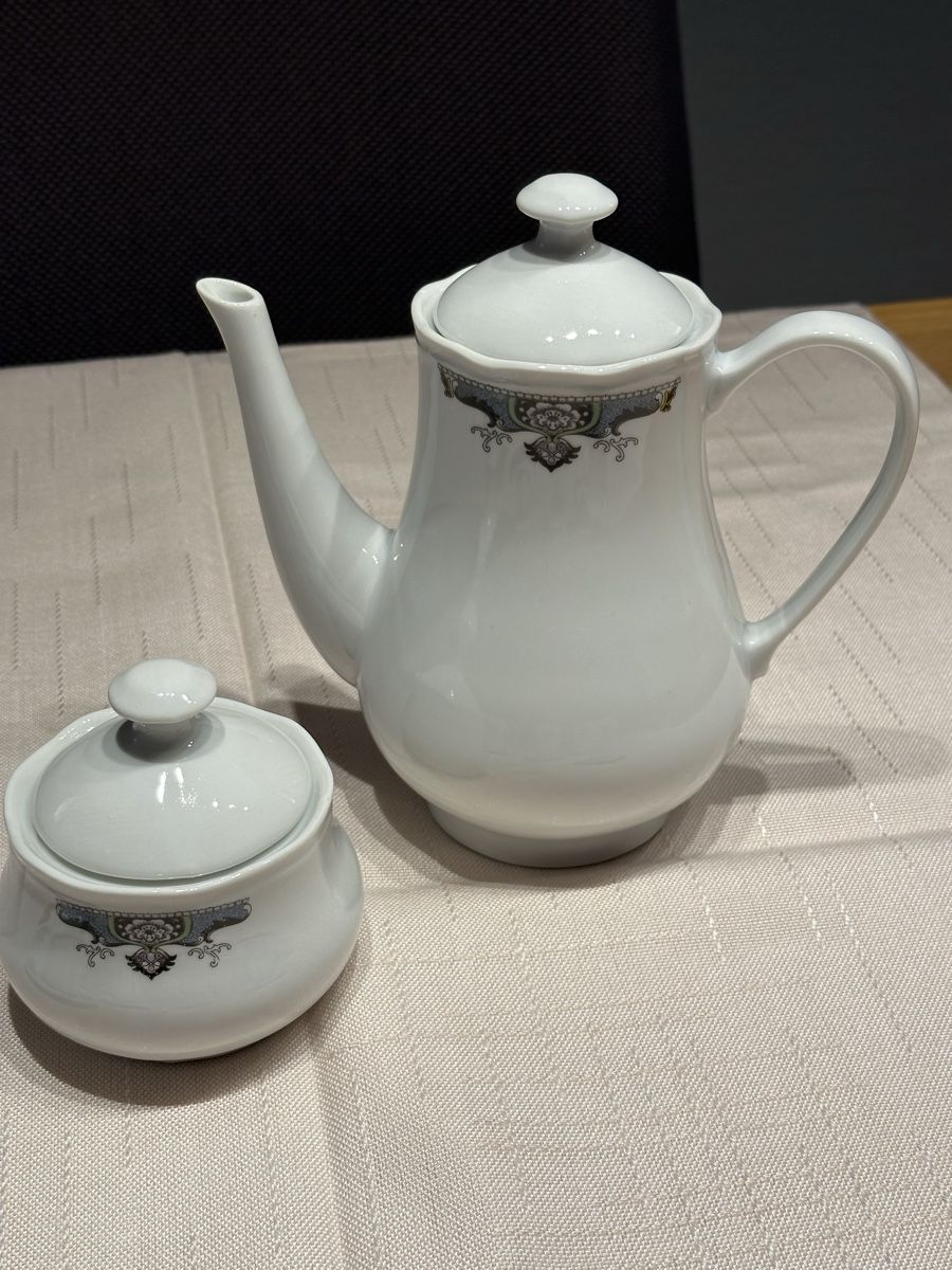 Geschirrsets: Espresso-/Moccaservice weiß mit Dekor! – Neu (gemäss Beschreibung) aus Oberwil b. Büren von Jcmjcm 2