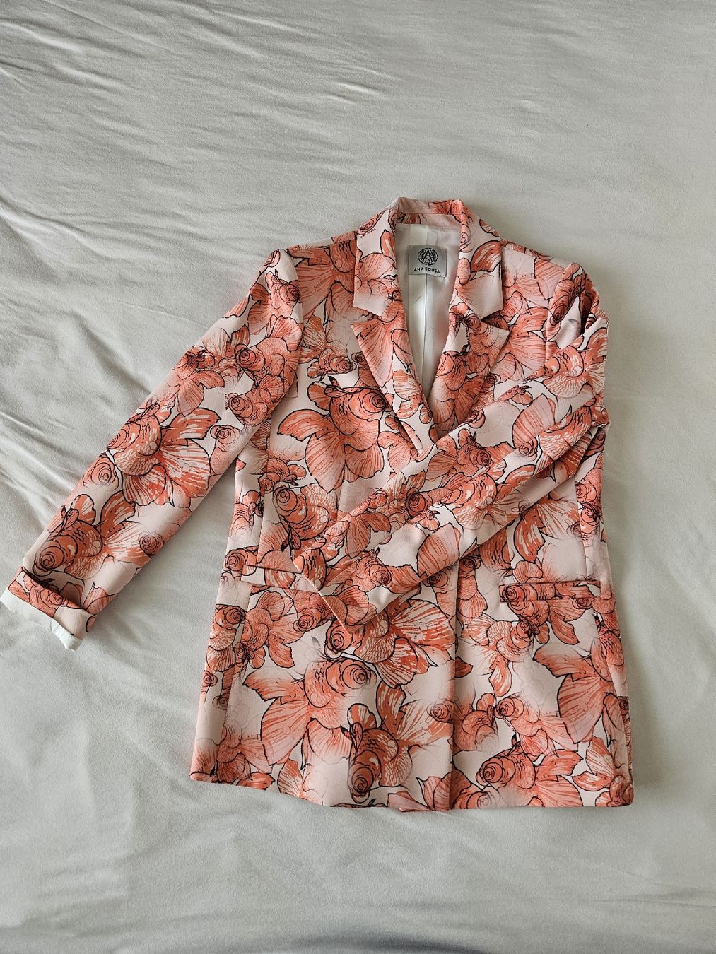 Giacche: Blazer motif fleuri orange - Ana Sousa – Nuovo e nell'imballaggio originale da Bulle venduto da janeyreadsonthetrain 3