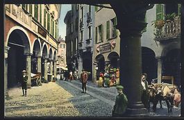 Lugano, Via Pessina, Strassenpartie in d