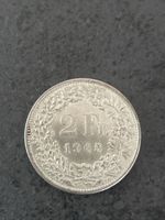 2 Franken 1965 Münze Helvetia Silber Gedenkmünze Sammlermünz
