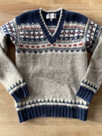 70s 80s Vintage Viking Iceland Style Wool Sweater Schurwolle