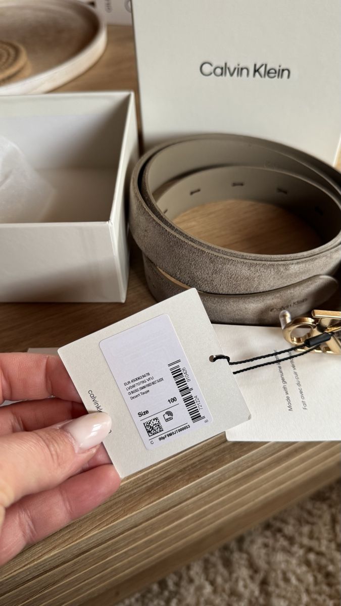 Calvin Klein Cinture: Calvin Klein Gürtel Taupe – Nuovo e nell'imballaggio originale da Surcasti venduto da Lenkita 2