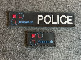 Set Patches Schriftzüge fedpol Police