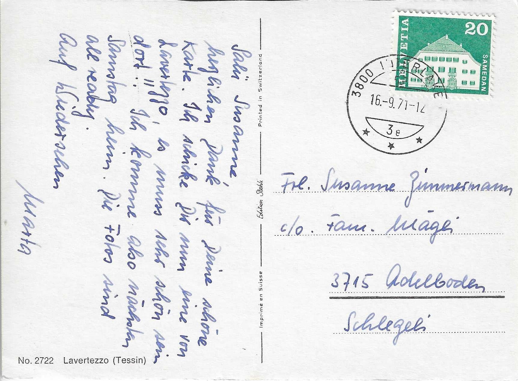 Cartoline postali: Lavertezzo TI – Usato da Rothrist venduto da Stranglehold 1