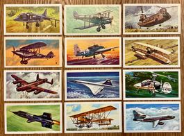1972 - 12 Vintage HISTORY OF AVIATION Sammelbilder England