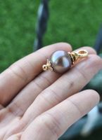 Pendentif en perle d'eau douce (grise platine)