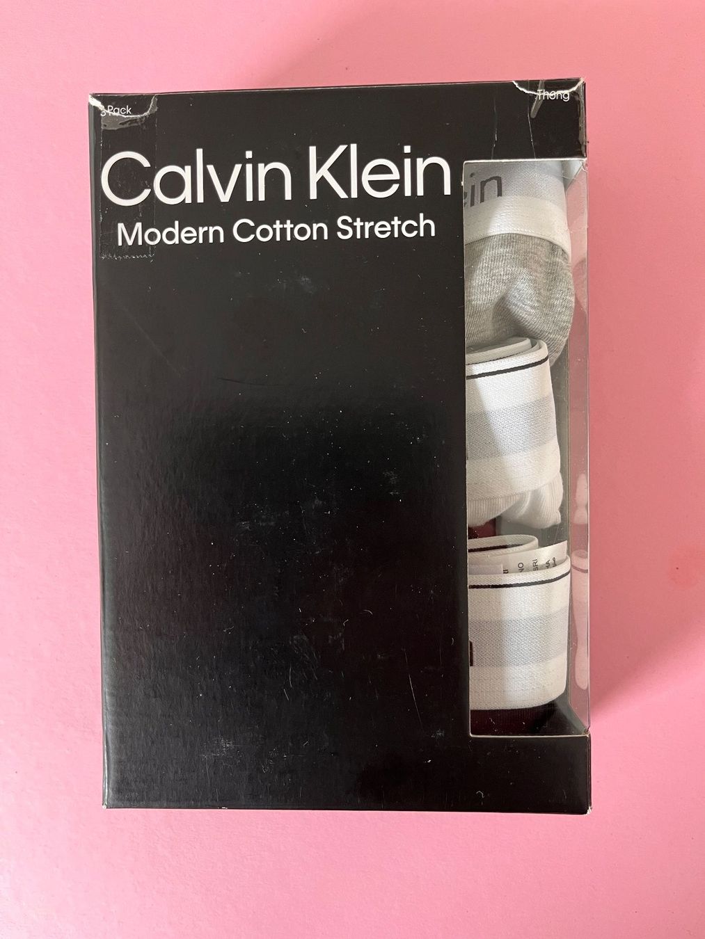 Calvin Klein Unterwäsche: CALVIN KLEIN, String Modern Cotton Stretch, Gr. S, 3 Stück – Neu und originalverpackt aus Rudolfstetten von gst_g7xl