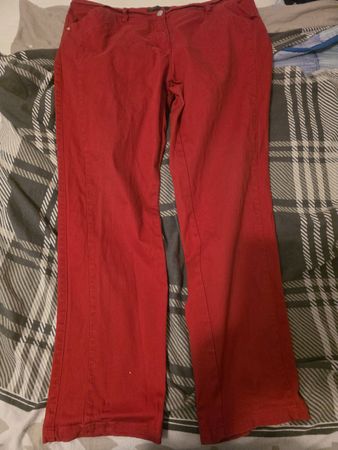 Rote Damen Hose, Gr. 46