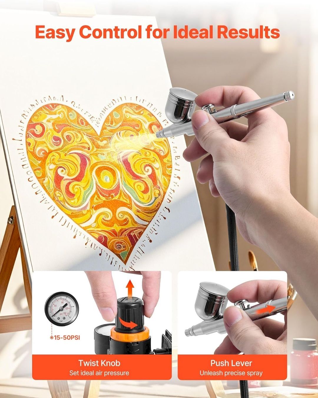 Tutti gli attrezzi: VEVOR Airbrush Set mit Luftkompressor – Nuovo e nell'imballaggio originale da Bottighofen venduto da zaap 6