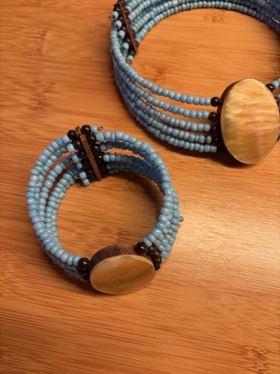 Altri gioielli: Halskette und Armband Set, hellblau – Usato da Herisau venduto da Usuperman 1