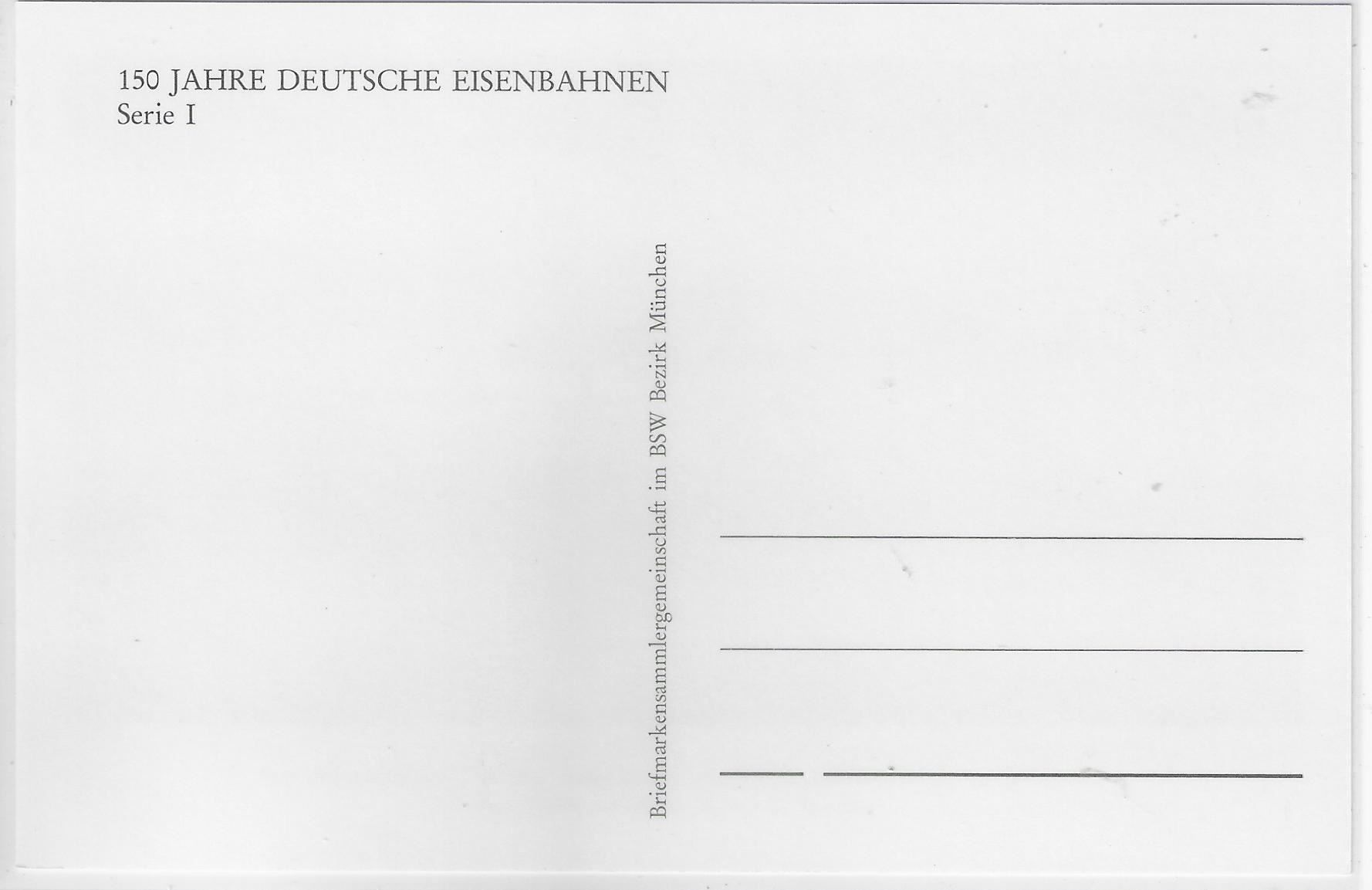 Cartoline postali: 150 Jahre Deutsche Eisenbahn - 4Zylinder – Usato da Ettingen venduto da Kartenplanet 1