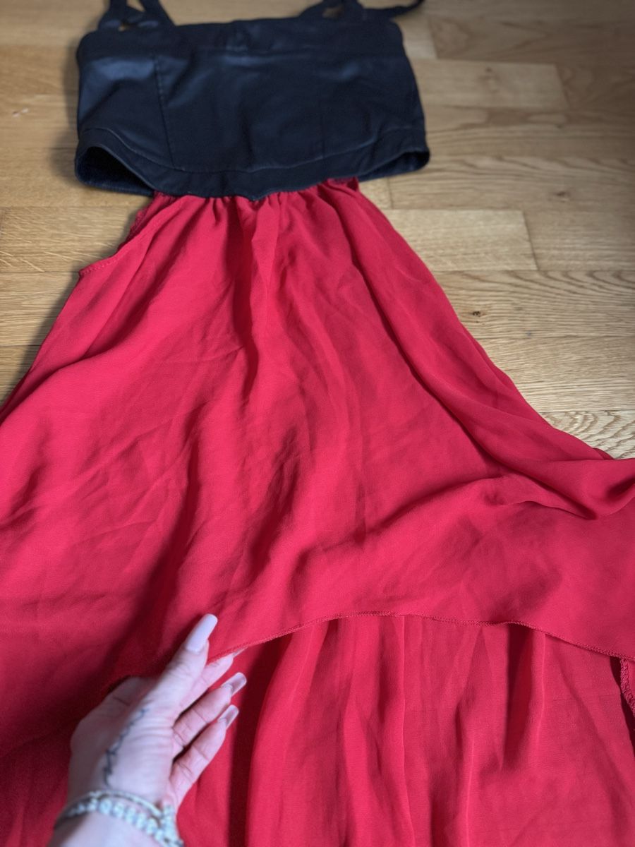 Vestiti: Wunderschönes Kleid rot / schwarz Kunstleder Gr. S – Usato da Wittenbach venduto da Apicel 3