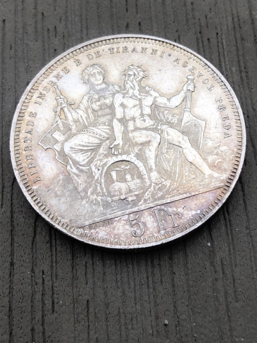 Medaglie: 5 Franken Schützentaler 1883 – Usato da Mühlethal venduto da nyffeler2815