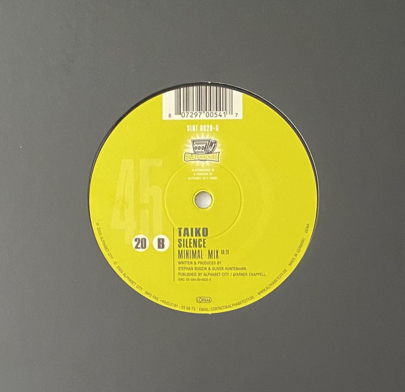Vinyles: Taiko, Silence (Trance) – D'occasion à Flums par Empe1 3